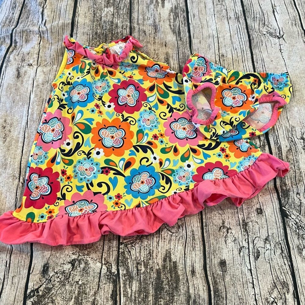 Hanna Andersson sundress with matching diaper cover size 18-24 months